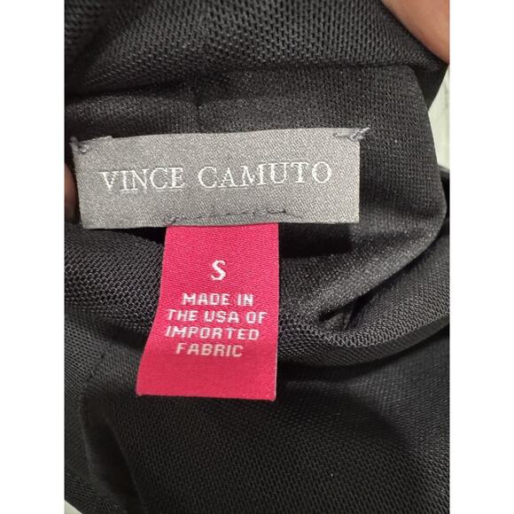 Whimsigoth Vince Camuto Black Sheer Mock Neck Maxi Dress Small Ethereal Romantic - Picture 9 of 10